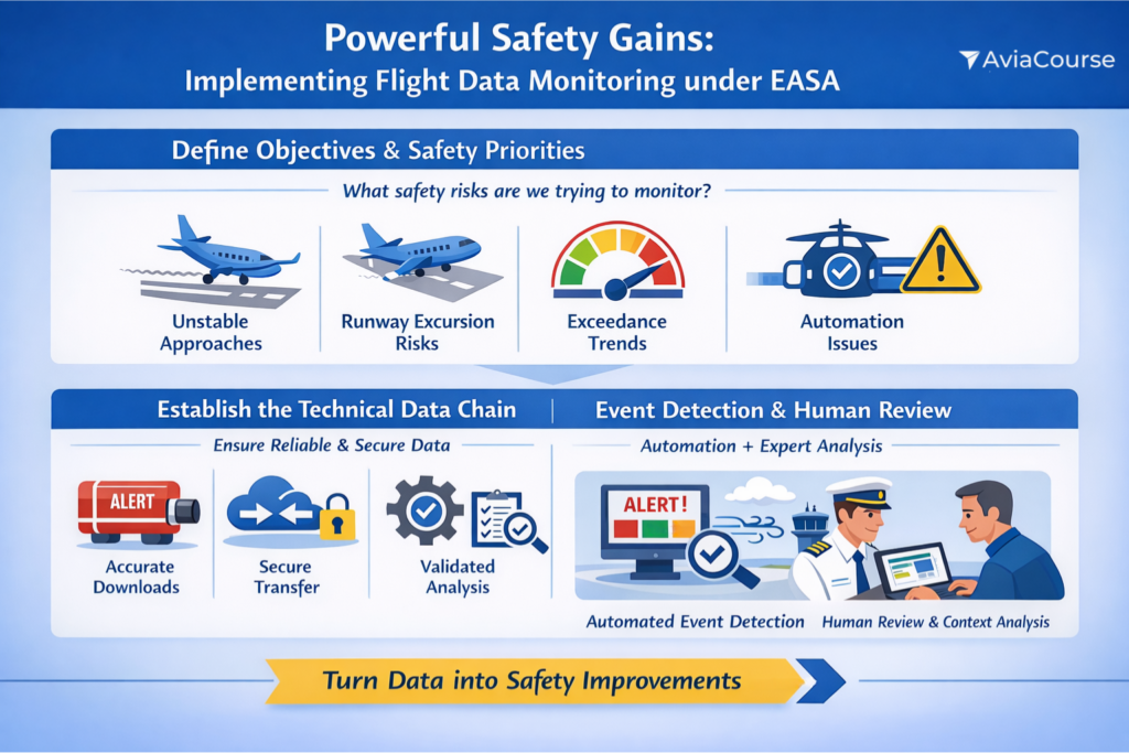 Powerful Safety Gains: Implementing Flight Data Monitoring under EASA 2 Flight Data Monitoring